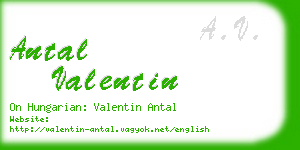 antal valentin business card